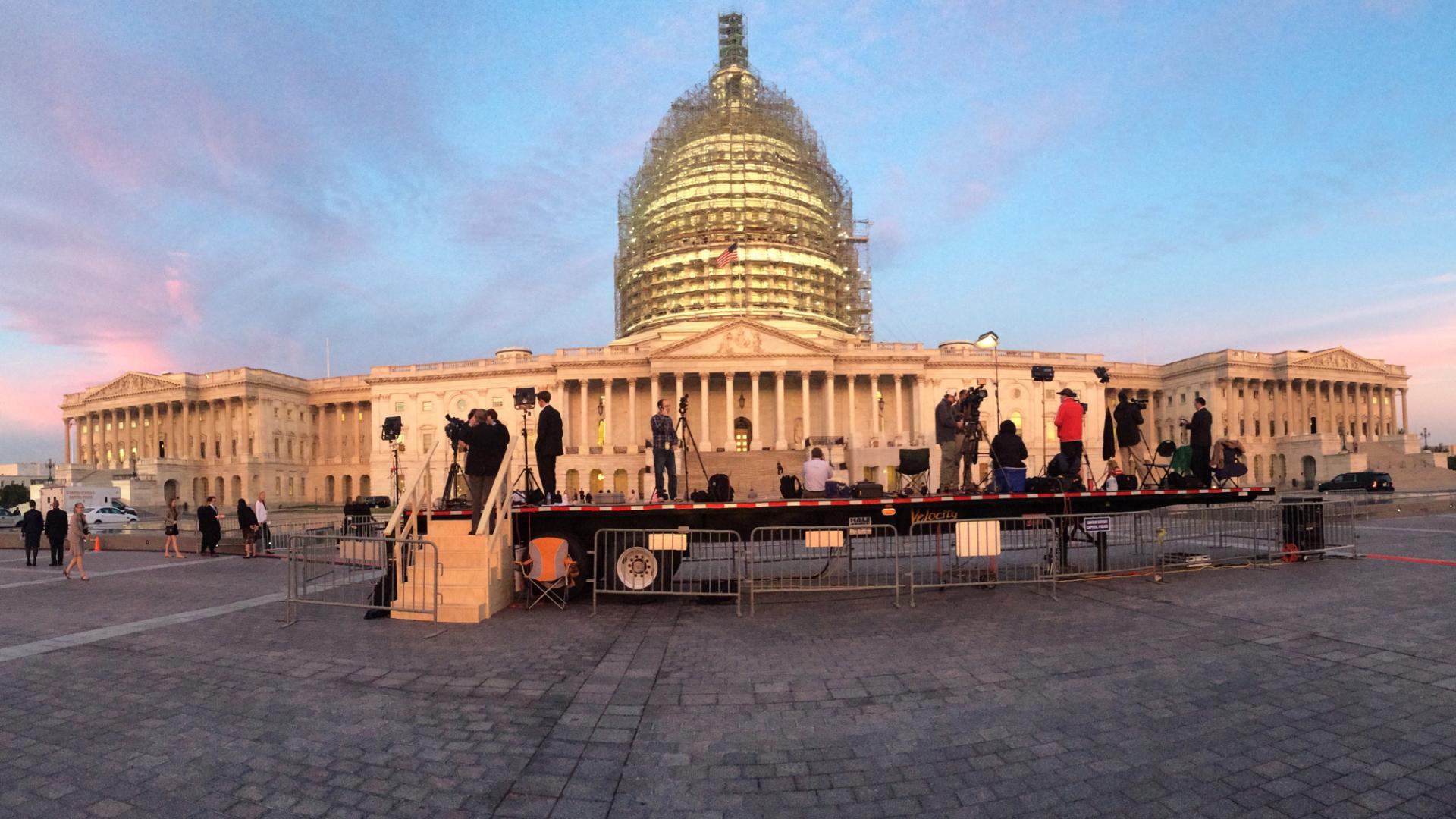 Pope Francis Set-Up - East Front Sunrise